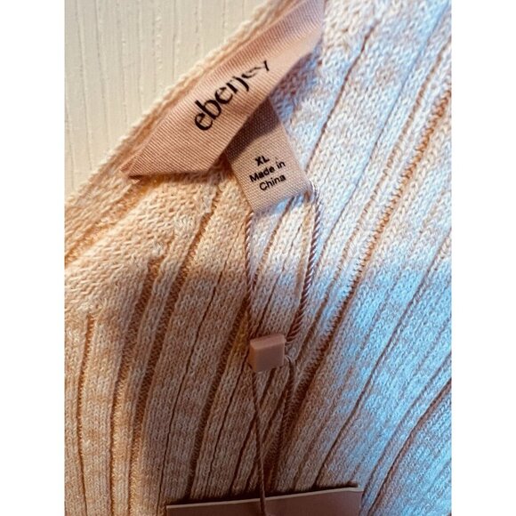 Eberjey Infinite V-Neck Ribbed Sweater Tank Peach Parfait X-Large Loungewear - Picture 8 of 10